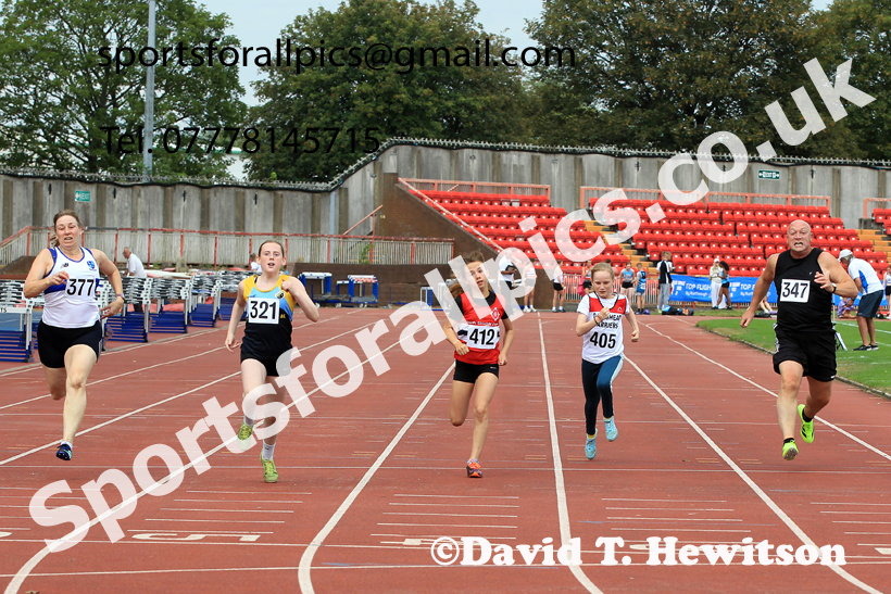 100 metres, Gateshead Tartan Games.  Photo: David T. Hewitson/Sports for All Pics